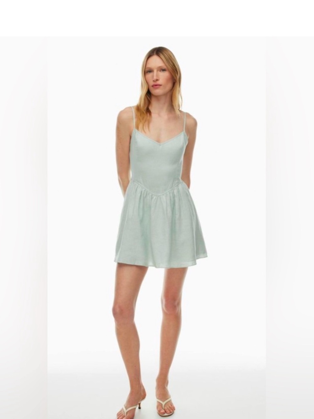 Aritizia Wilfred technique poplin mini dress